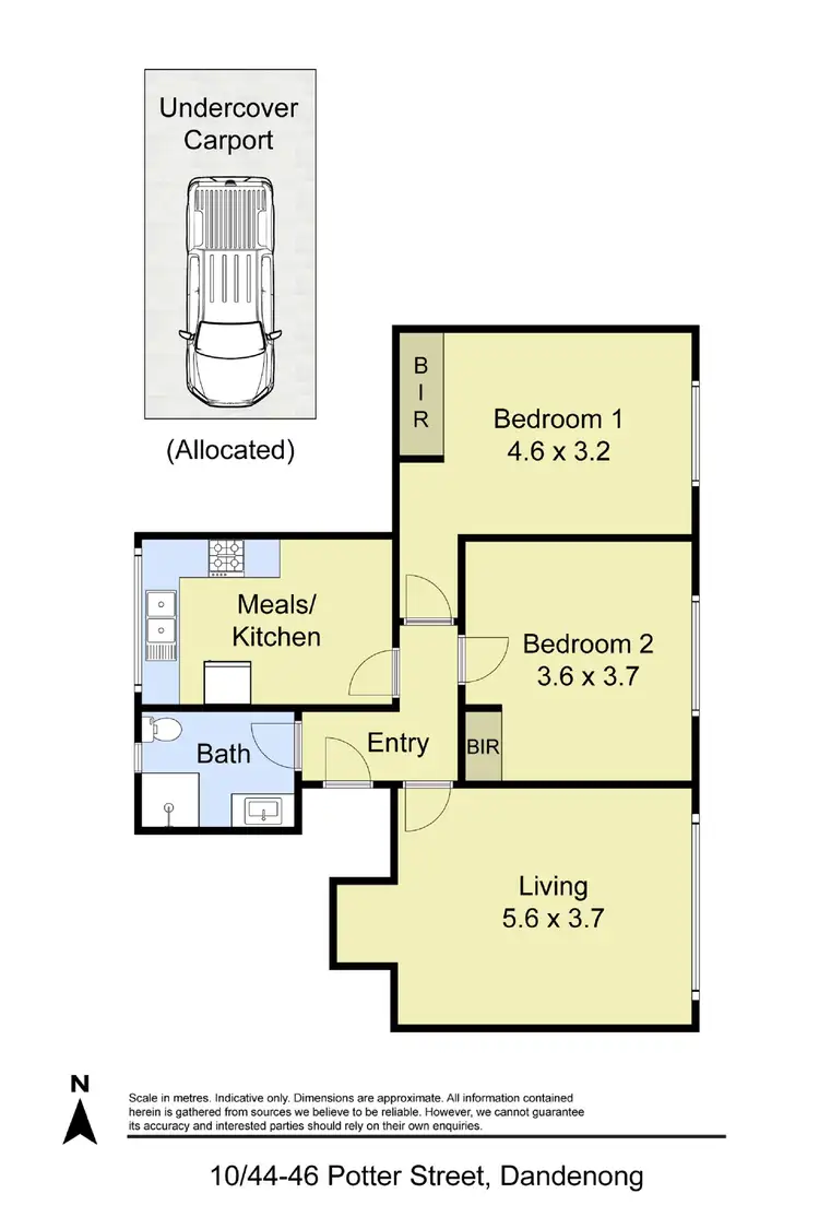 Floorplan of Homely apartment listing, 10/44-46 Potter Street, Dandenong VIC 3175