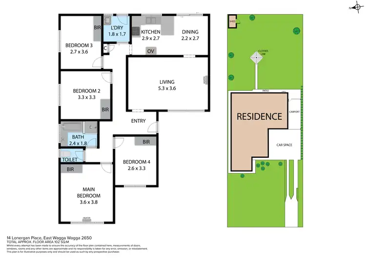 Floorplan of Homely house listing, 14 Lonergan Place, Wagga Wagga NSW 2650