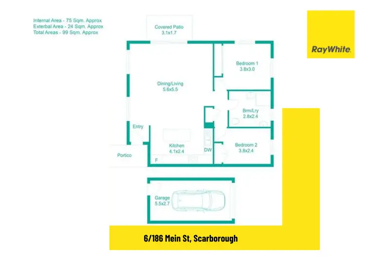 Floorplan of Homely unit listing, 6/186 Mein Street, Scarborough QLD 4020