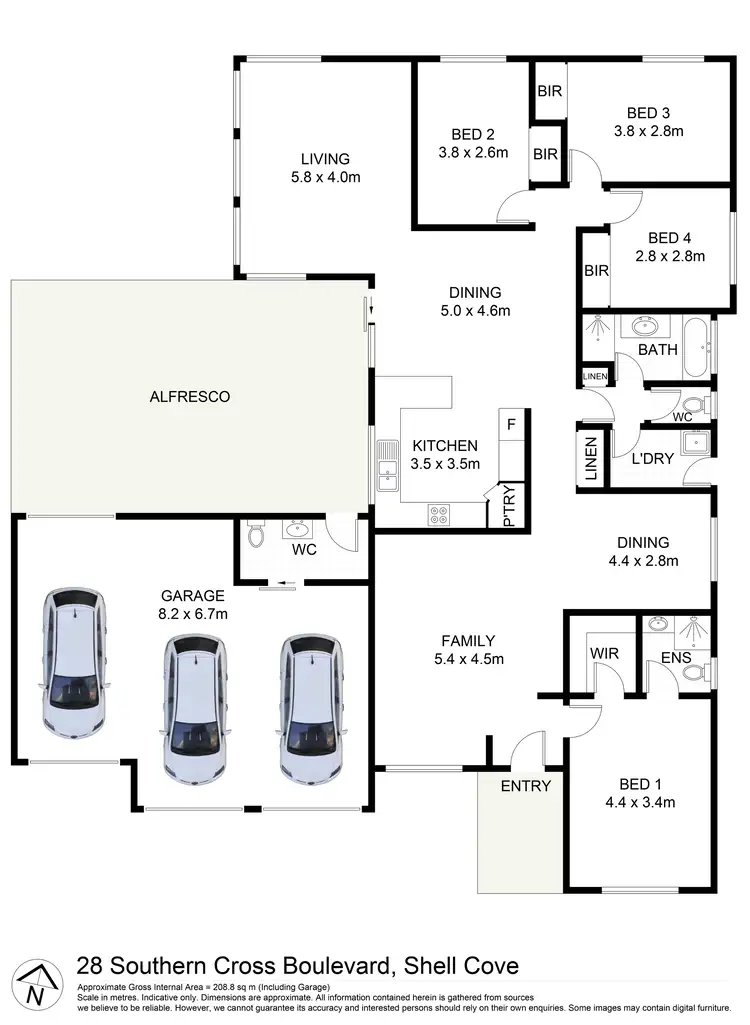 Floorplan of Homely house listing, 28 Southern Cross Boulevard, Shell Cove NSW 2529