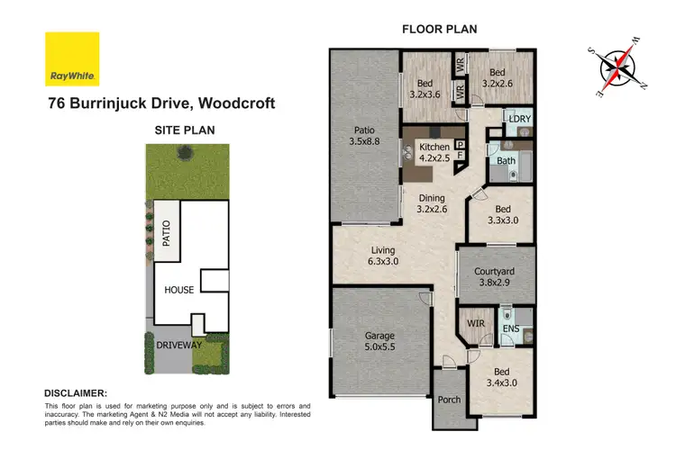 Floorplan of Homely house listing, 76 Burrinjuck Drive, Woodcroft NSW 2767