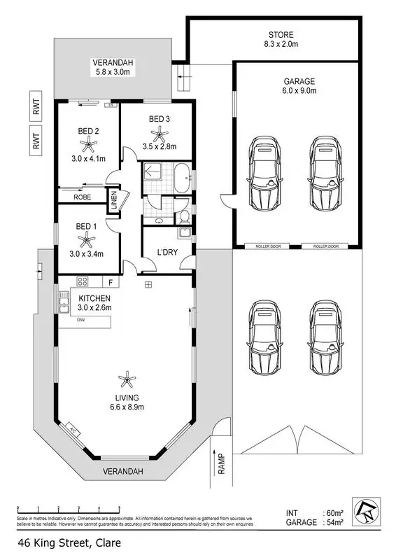 Floorplan of Homely house listing, 46 King Street, Clare SA 5453