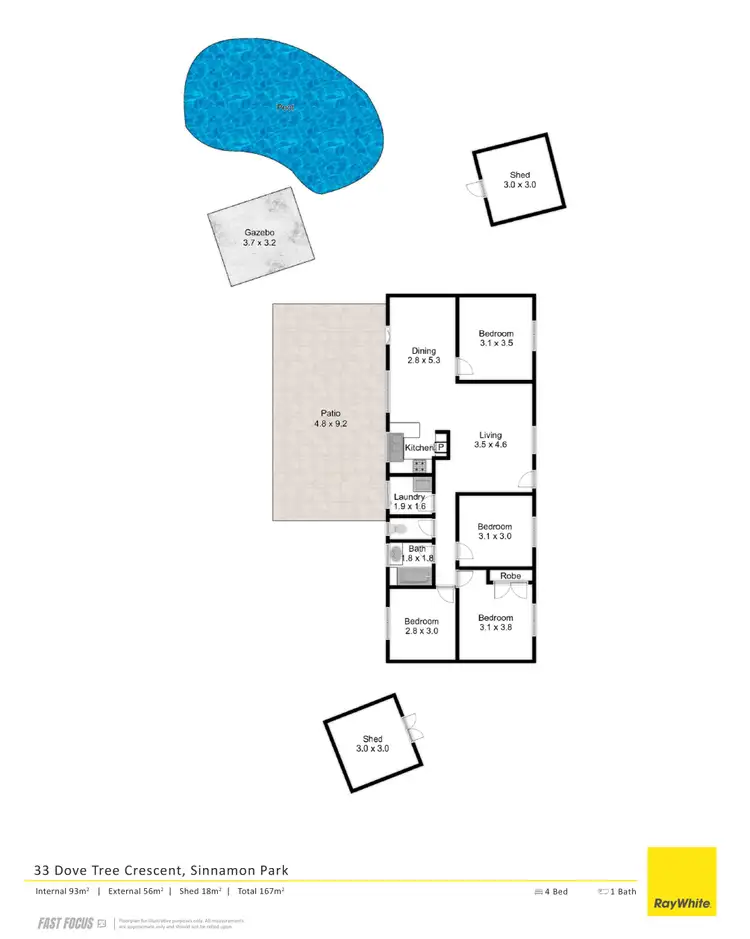 Floorplan of Homely house listing, 33 Dove Tree Crescent, Sinnamon Park QLD 4073