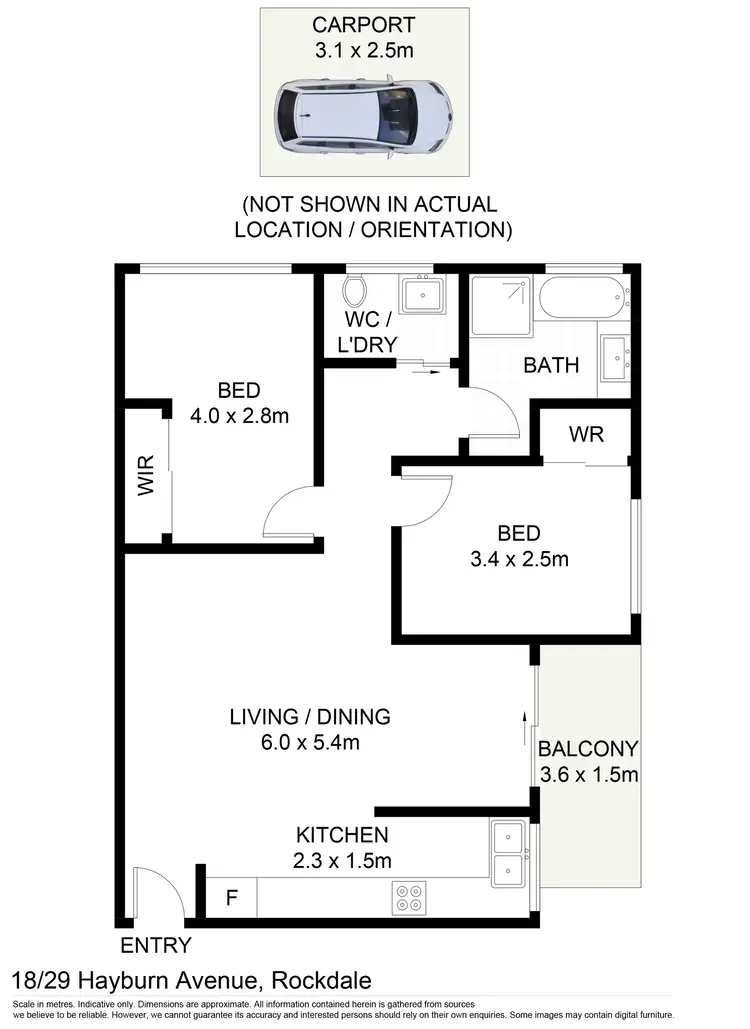 Floorplan of Homely apartment listing, 18/29 Hayburn Avenue, Rockdale NSW 2216