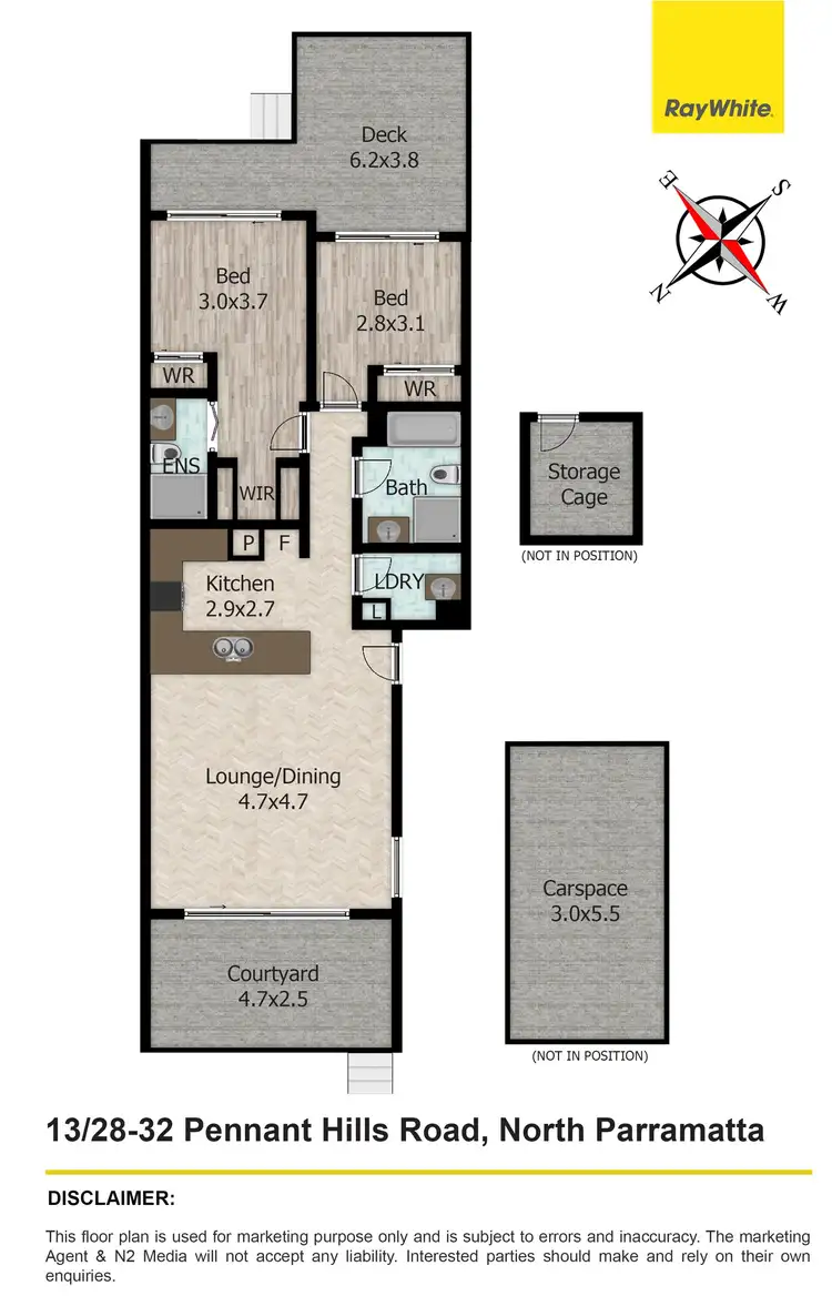 Floorplan of Homely unit listing, 13/28-32 Pennant Hills Road, North Parramatta NSW 2151