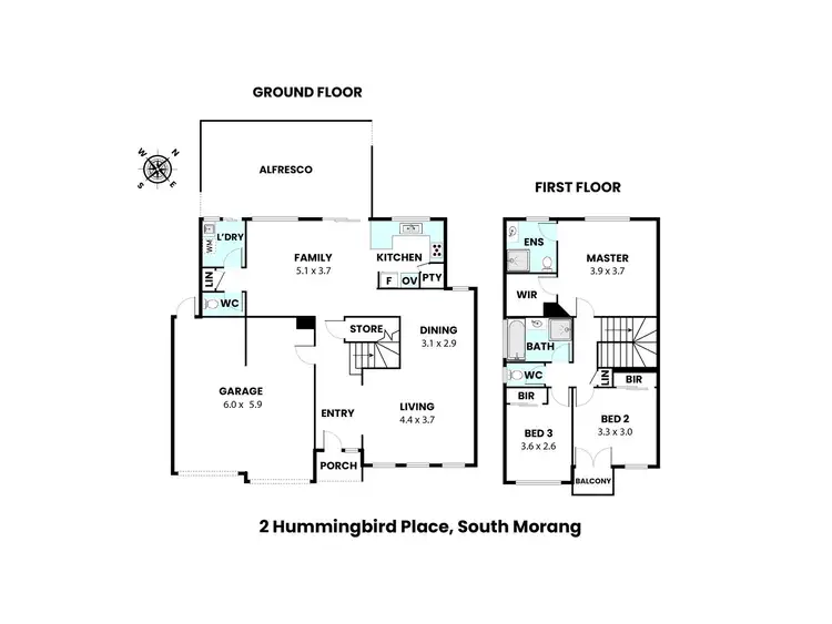 Floorplan of Homely townhouse listing, 2 Hummingbird Place, South Morang VIC 3752
