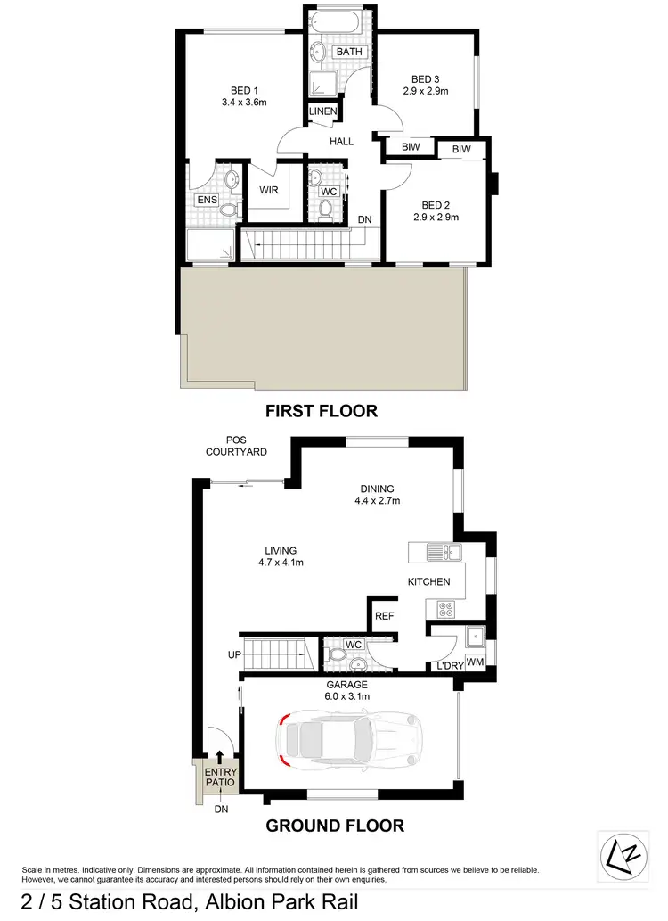 Floorplan of Homely townhouse listing, 2/5 Station Road, Albion Park Rail NSW 2527