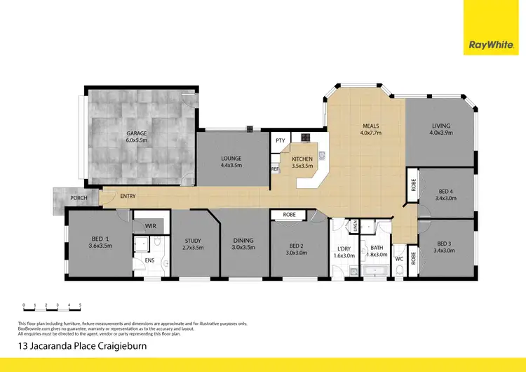 Floorplan of Homely house listing, 13 Jacaranda Place, Craigieburn VIC 3064