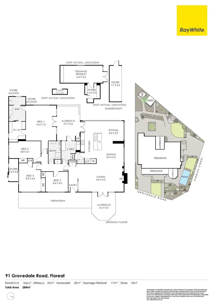 Floorplan of Homely house listing, 91 Grovedale Road, Floreat WA 6014