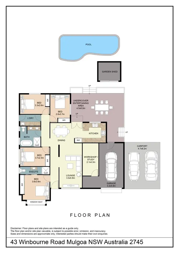 Floorplan of Homely house listing, 43 Winbourne Road, Mulgoa NSW 2745