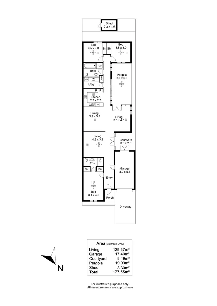 Floorplan of Homely house listing, 8 Charlesworth Court, Mile End SA 5031