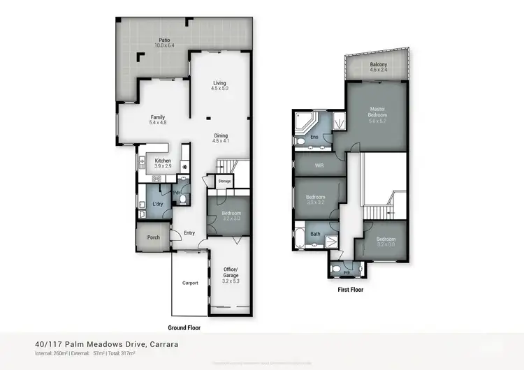 Floorplan of Homely townhouse listing, 40/117 Palm Meadows Drive, Carrara QLD 4211