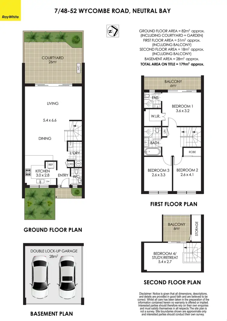 Floorplan of Homely townhouse listing, 7/48-52 Wycombe Road, Neutral Bay NSW 2089