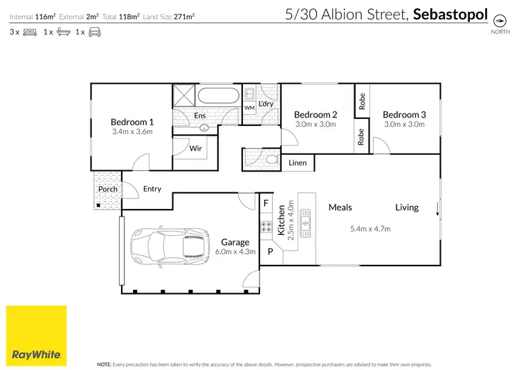 Floorplan of Homely unit listing, 5/30 Albion Street, Sebastopol VIC 3356