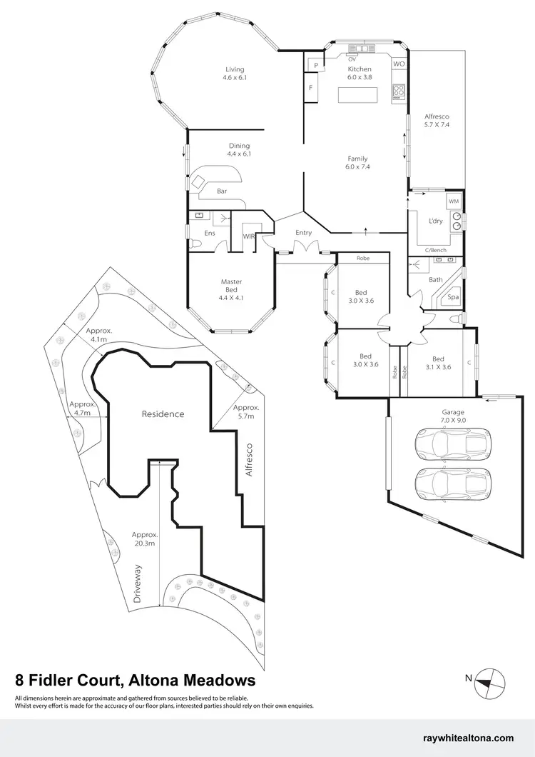 Floorplan of Homely house listing, 8 Fidler Court, Altona Meadows VIC 3028