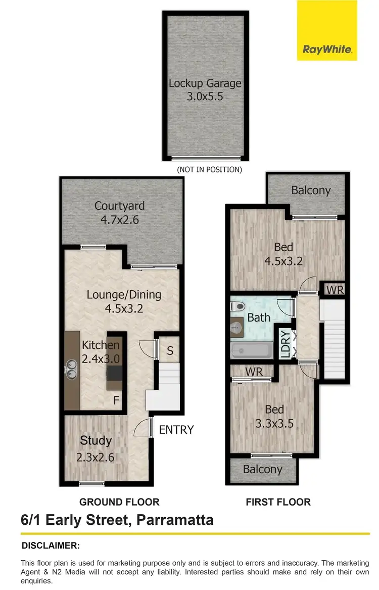 Floorplan of Homely unit listing, 6/1 Early Street, Parramatta NSW 2150