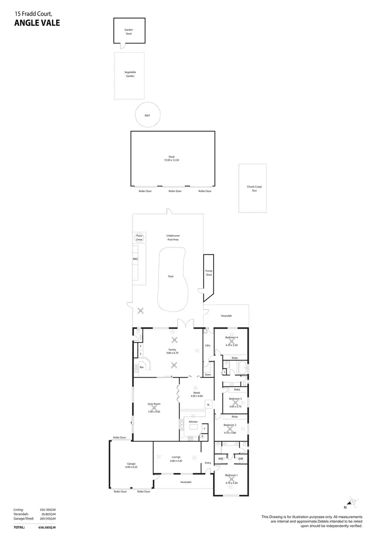 Floorplan of Homely house listing, 15 Fradd Court, Angle Vale SA 5117