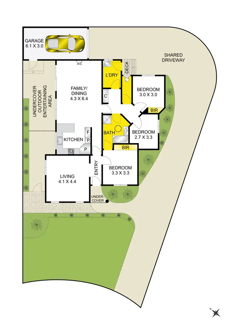 Floorplan of Homely townhouse listing, 1/63 Augustine Drive, Highton VIC 3216