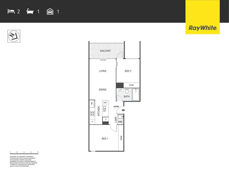 Floorplan of Homely unit listing, 124/55 Currong Street, Braddon ACT 2612