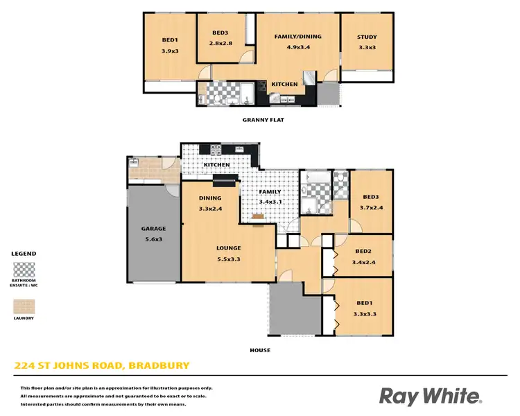 Floorplan of Homely house listing, 224 & 224A St Johns Road, Bradbury NSW 2560