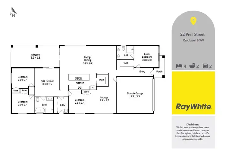 Floorplan of Homely house listing, 22 Prell Street, Crookwell NSW 2583