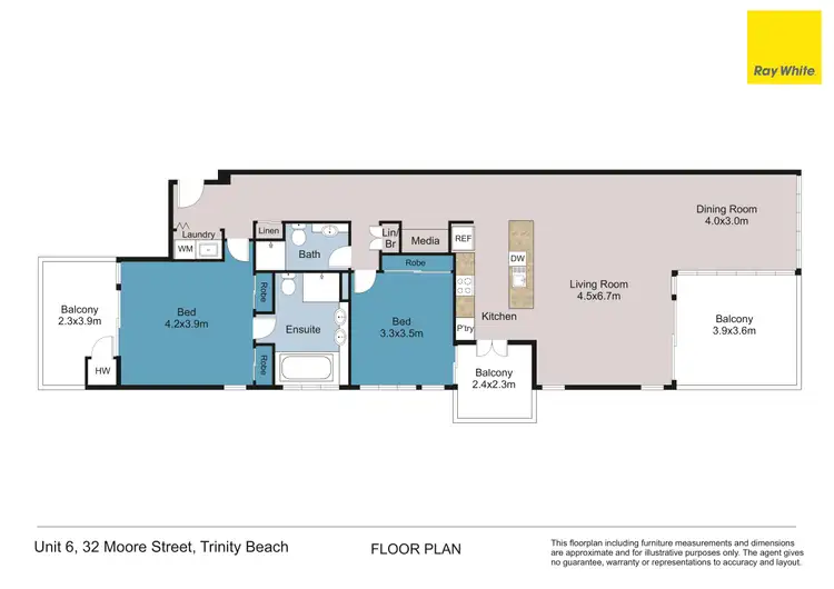 Floorplan of Homely apartment listing, 6/32 Moore Street, Trinity Beach QLD 4879
