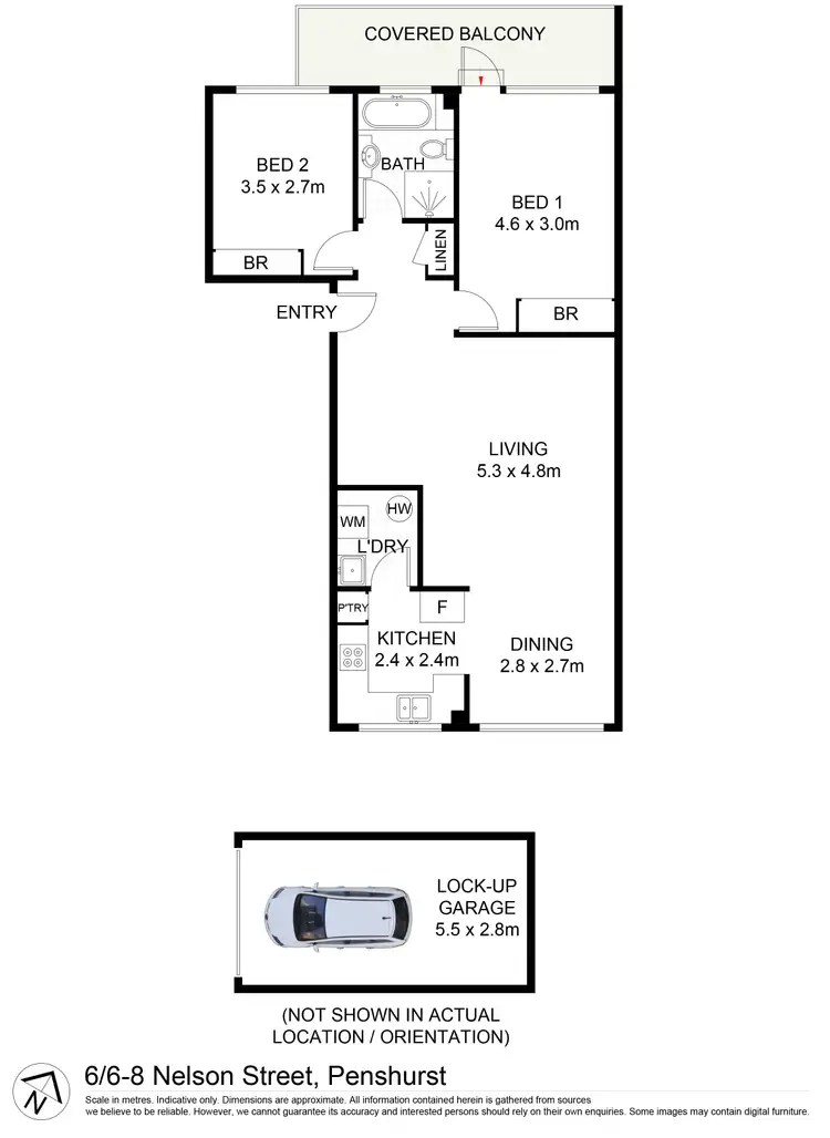 Floorplan of Homely apartment listing, 6/6-8 Nelson Street, Penshurst NSW 2222
