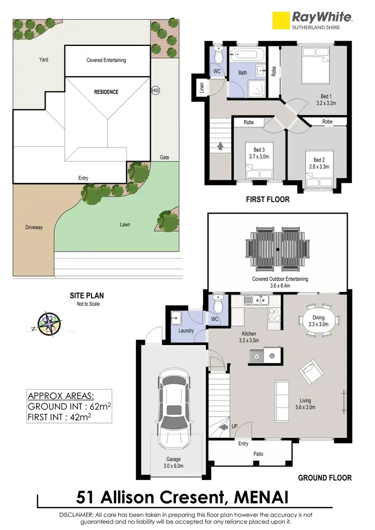 Floorplan of Homely semi-detached listing, 51 Allison Crescent, Menai NSW 2234