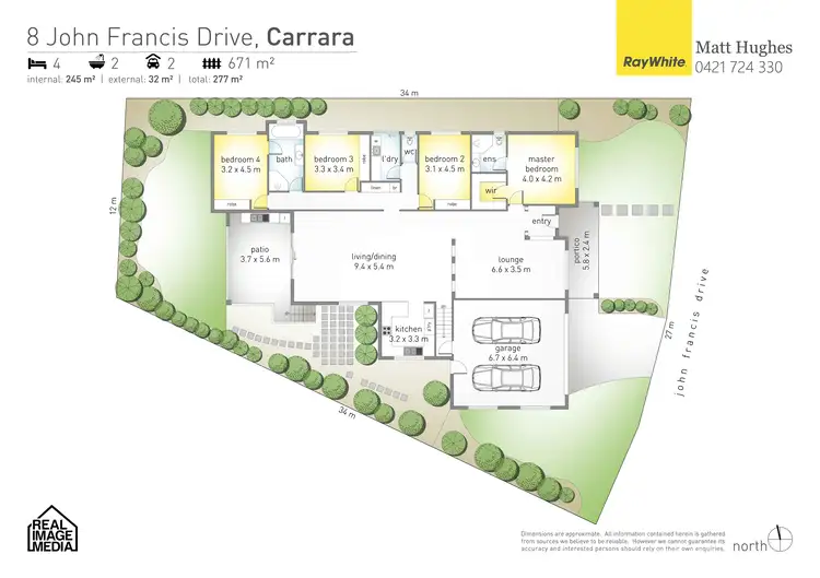 Floorplan of Homely house listing, 8 John Francis Drive, Carrara QLD 4211