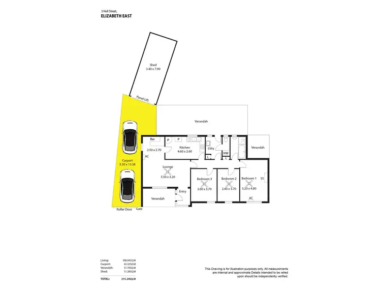 Floorplan of Homely house listing, 3 Hull Street, Elizabeth East SA 5112