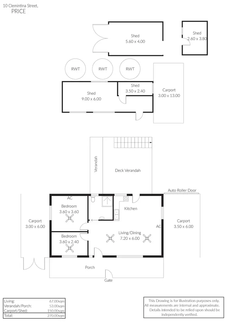 Floorplan of Homely house listing, 10 Clemintina Street, Price SA 5570