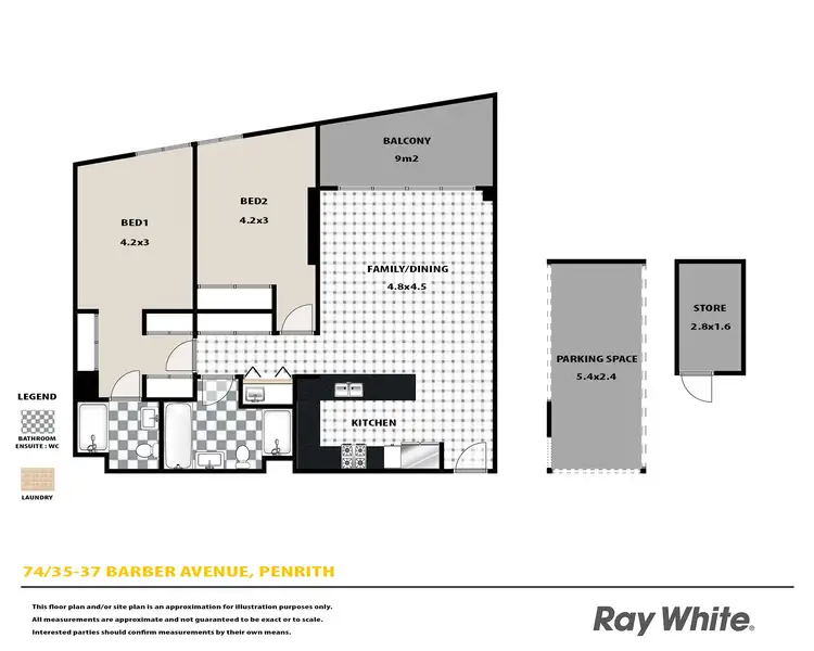 Floorplan of Homely apartment listing, 74/35-37 Barber Avenue, Penrith NSW 2750