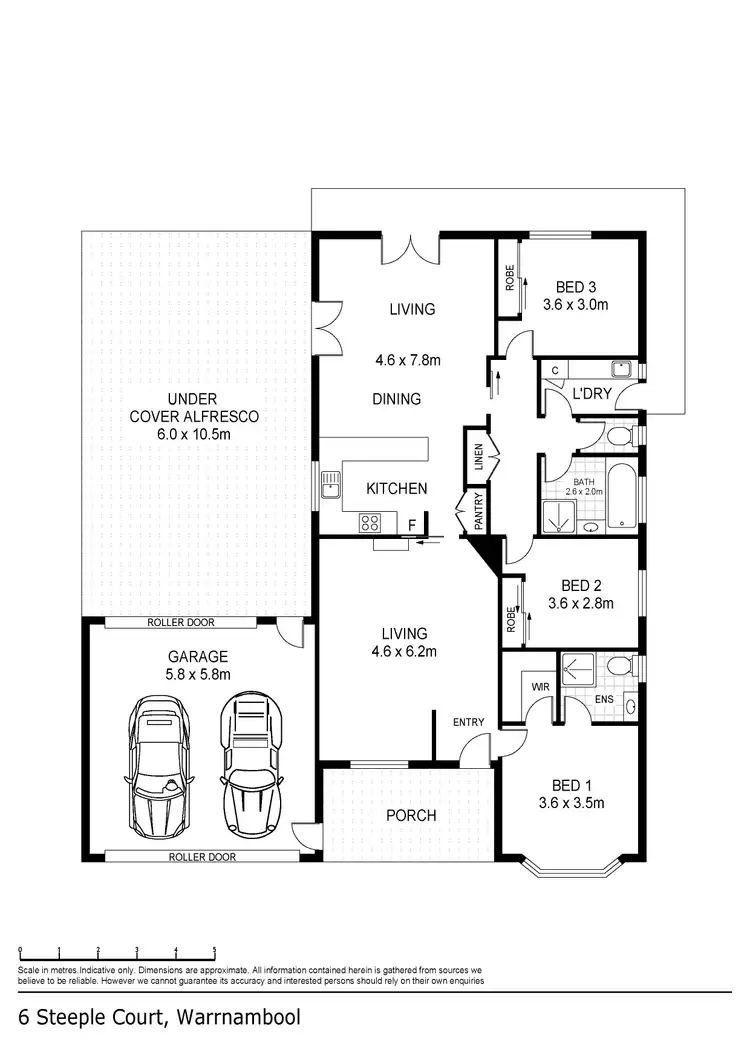 Floorplan of Homely house listing, 6 Steeple Court, Warrnambool VIC 3280