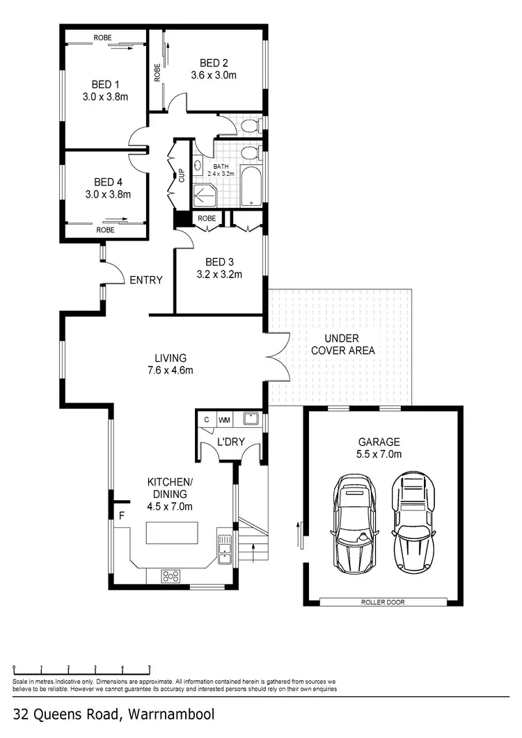 Floorplan of Homely house listing, 32 Queens Road, Warrnambool VIC 3280