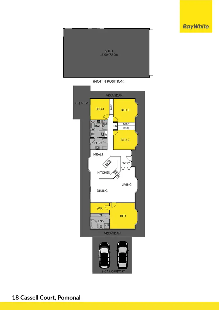 Floorplan of Homely house listing, 18 Cassell Court, Pomonal VIC 3381