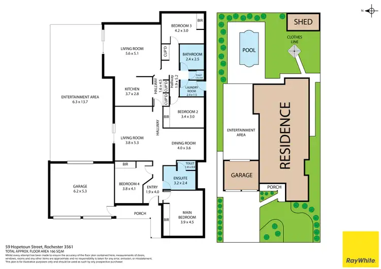 Floorplan of Homely house listing, 59 Hopetoun Street, Rochester VIC 3561