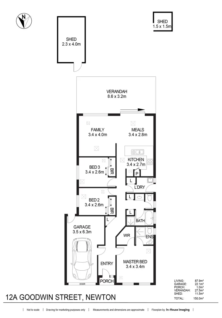 Floorplan of Homely house listing, 12a Goodwin Street, Newton SA 5074