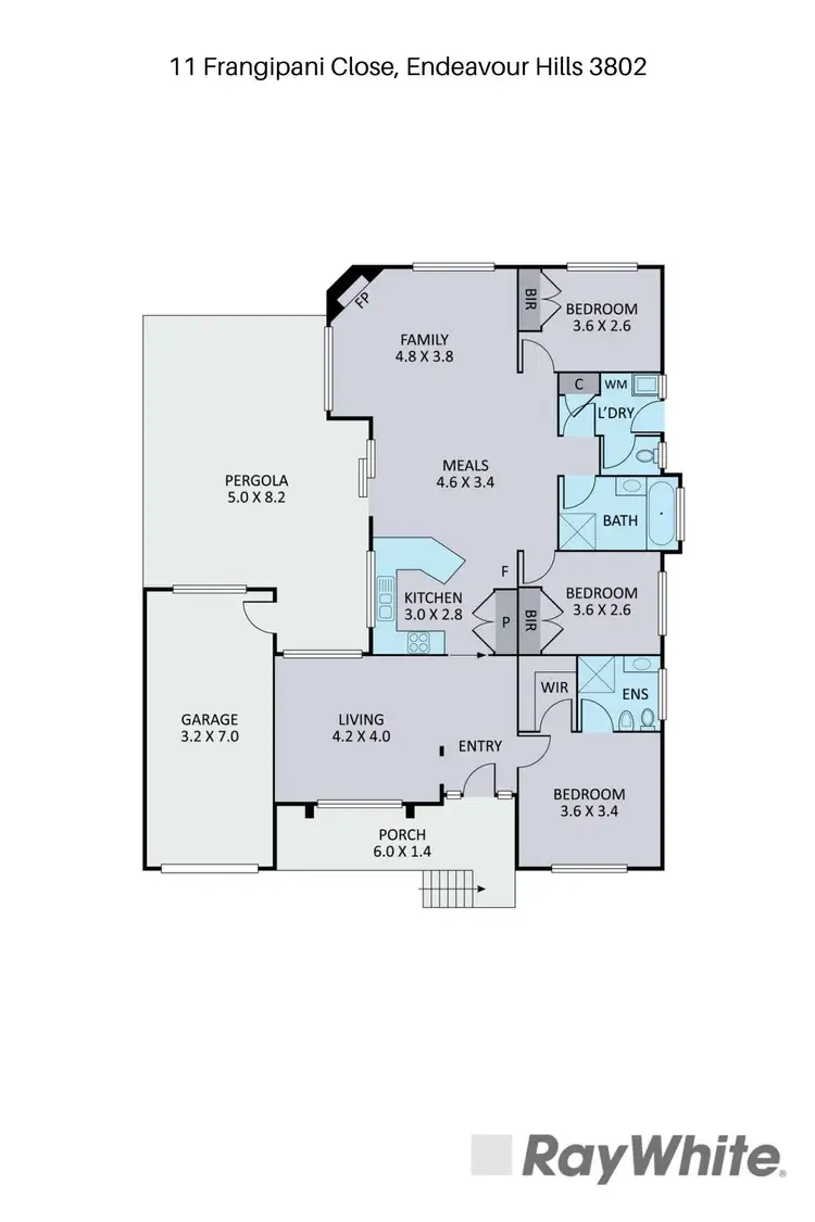 Floorplan of Homely house listing, 11 Frangipani Close, Endeavour Hills VIC 3802