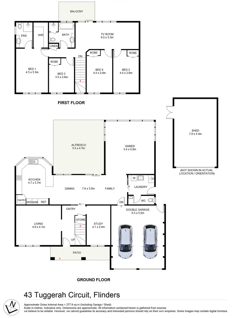 Floorplan of Homely house listing, 43 Tuggerah Circuit, Flinders NSW 2529