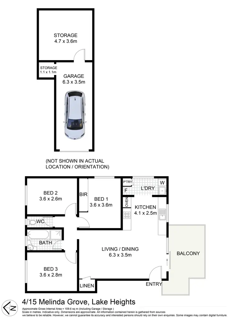 Floorplan of Homely apartment listing, 4/15 Melinda Grove, Lake Heights NSW 2502