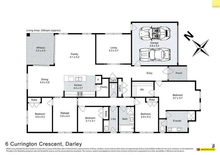 Floorplan of Homely house listing, 6 Currington Crescent, Darley VIC 3340