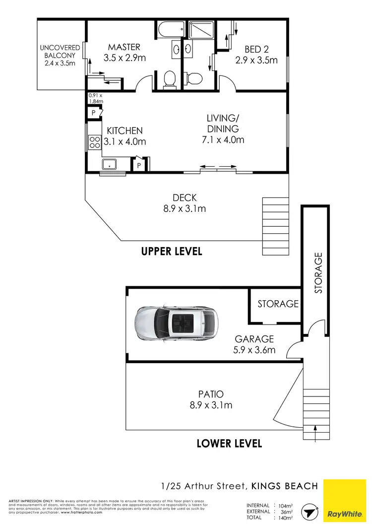 Floorplan of Homely unit listing, Unit 1/25 Arthur Street, Kings Beach QLD 4551