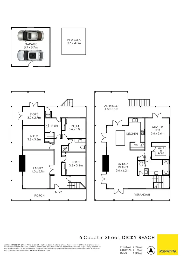 Floorplan of Homely house listing, 5 Coochin Street, Dicky Beach QLD 4551