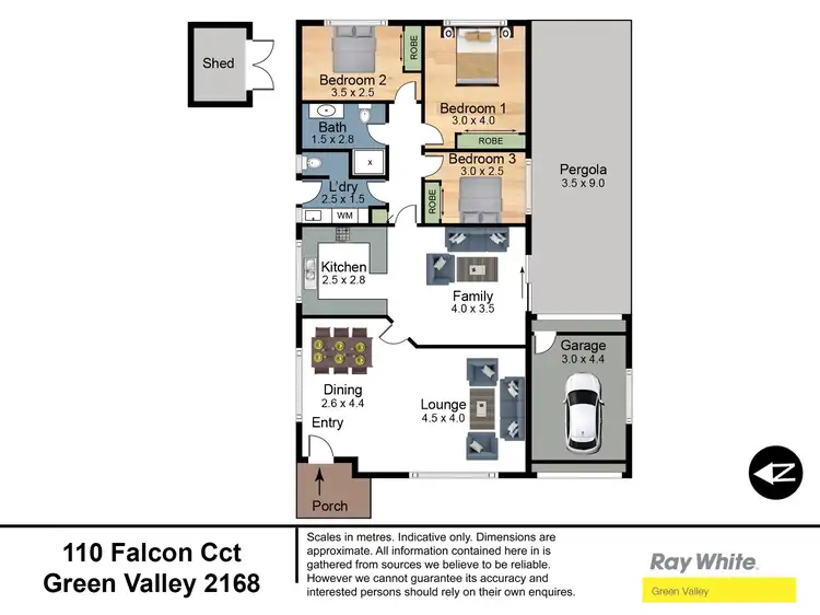 Floorplan of Homely house listing, 110 Falcon Circuit, Green Valley NSW 2168