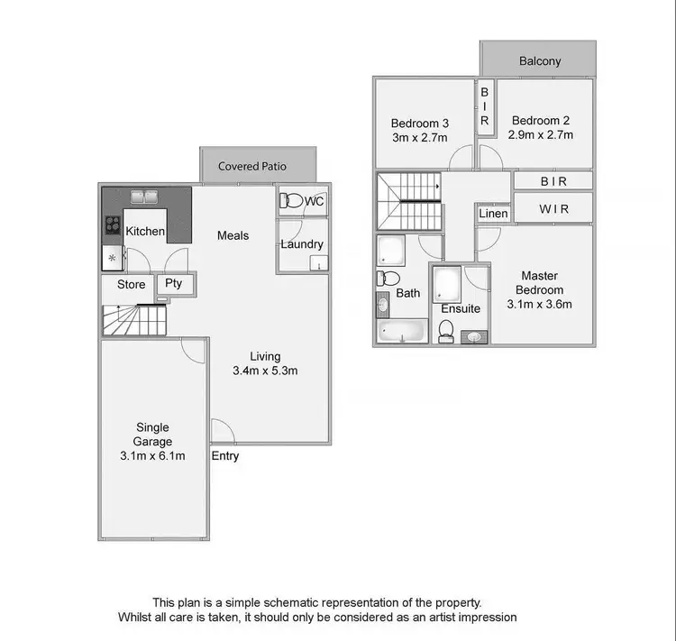 Floorplan of Homely townhouse listing, 33/19 Flower Place, Richlands QLD 4077