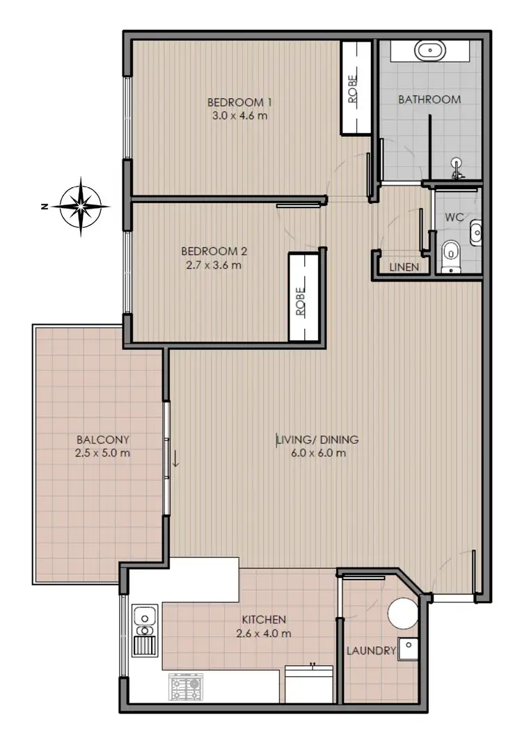 Floorplan of Homely unit listing, C7/7 Macmahon Place, Menai NSW 2234