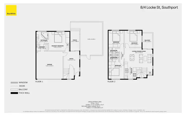 Floorplan of Homely townhouse listing, 8/4-6 Locke Street, Southport QLD 4215