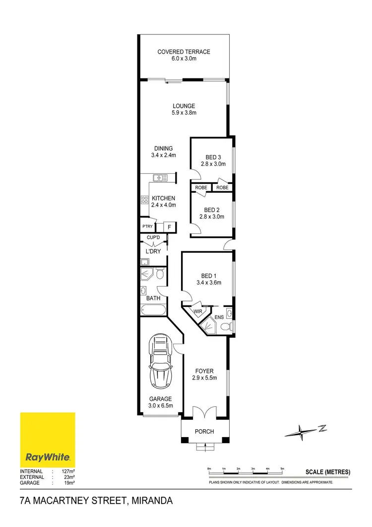 Floorplan of Homely semi-detached listing, 7A Macartney Street, Miranda NSW 2228