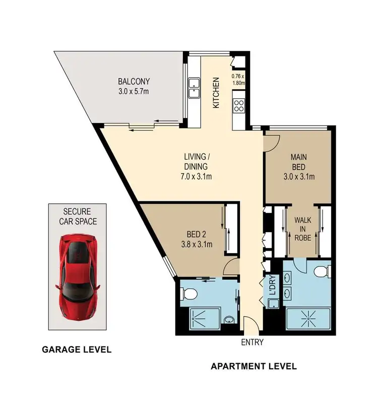 Floorplan of Homely apartment listing, 42 Wyandra Street, Newstead QLD 4006
