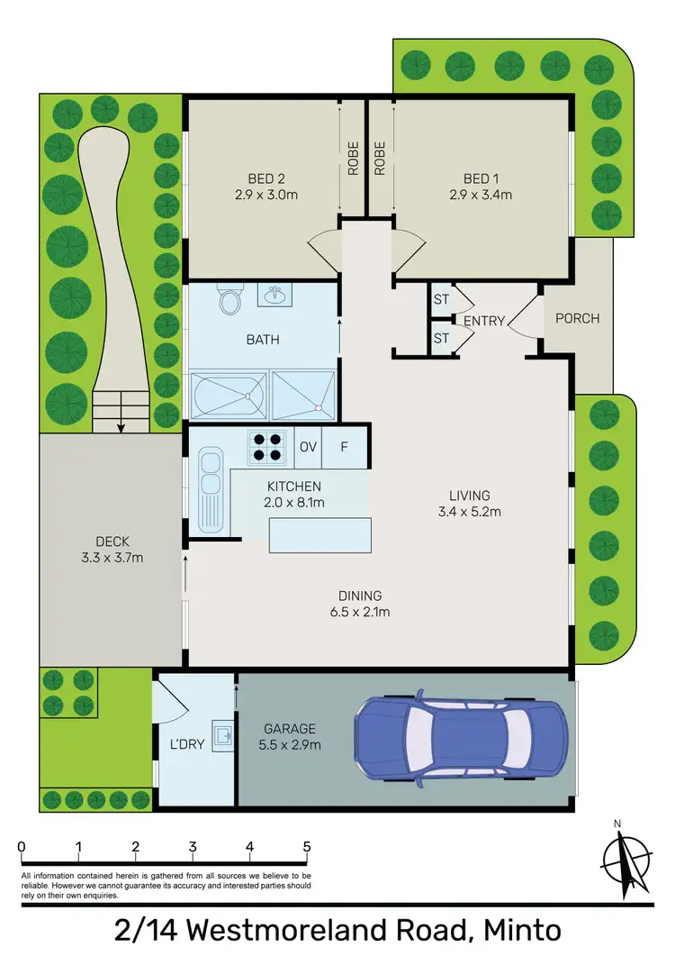 Floorplan of Homely villa listing, 2/14 Westmoreland Road, Minto NSW 2566